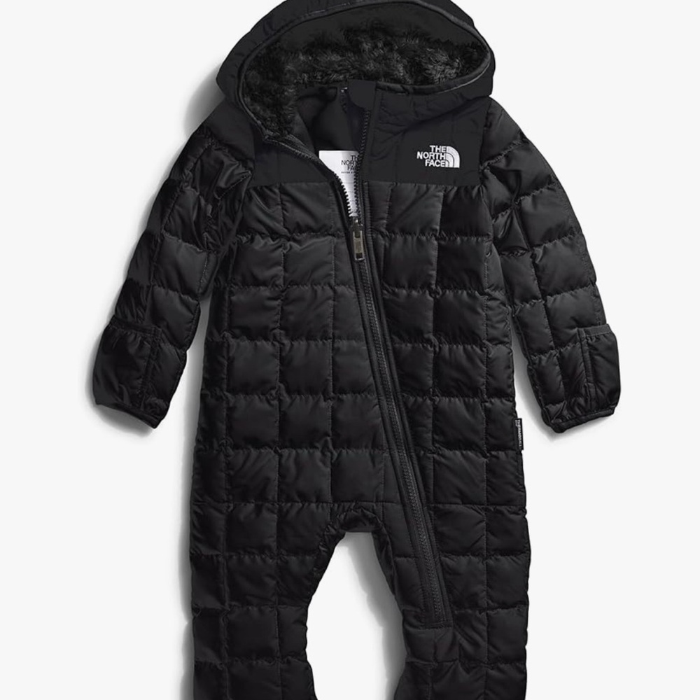 The North Face Quilted Black Kids Footie